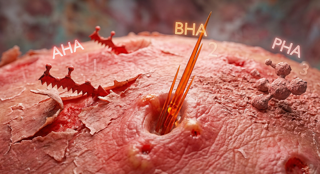 受到刺激的肌膚