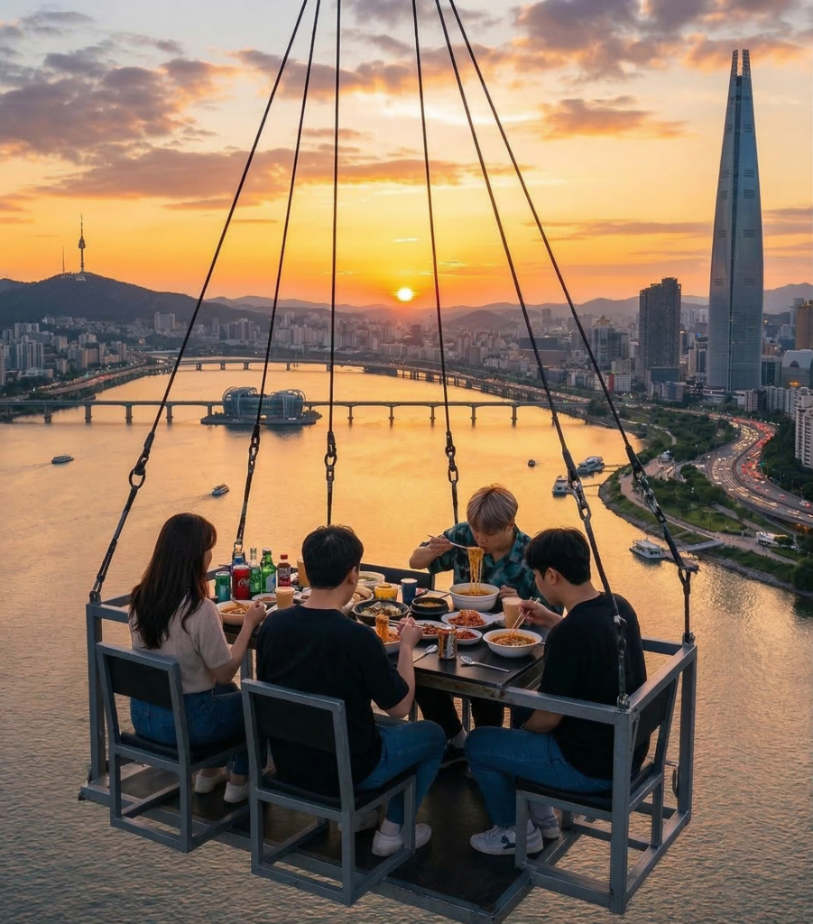 🍜 真的在漢江上「飛」著吃拉麵?2026 首爾 4-5 月限定:漢江獵奇體驗保姆級清單! 2 Gemini Generated Image hfutvwhfutvwhfut 1