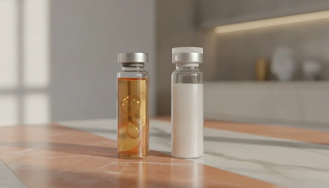雙劑型的麗珠蘭白瓷針完美結合了再生修復與亮白精華。