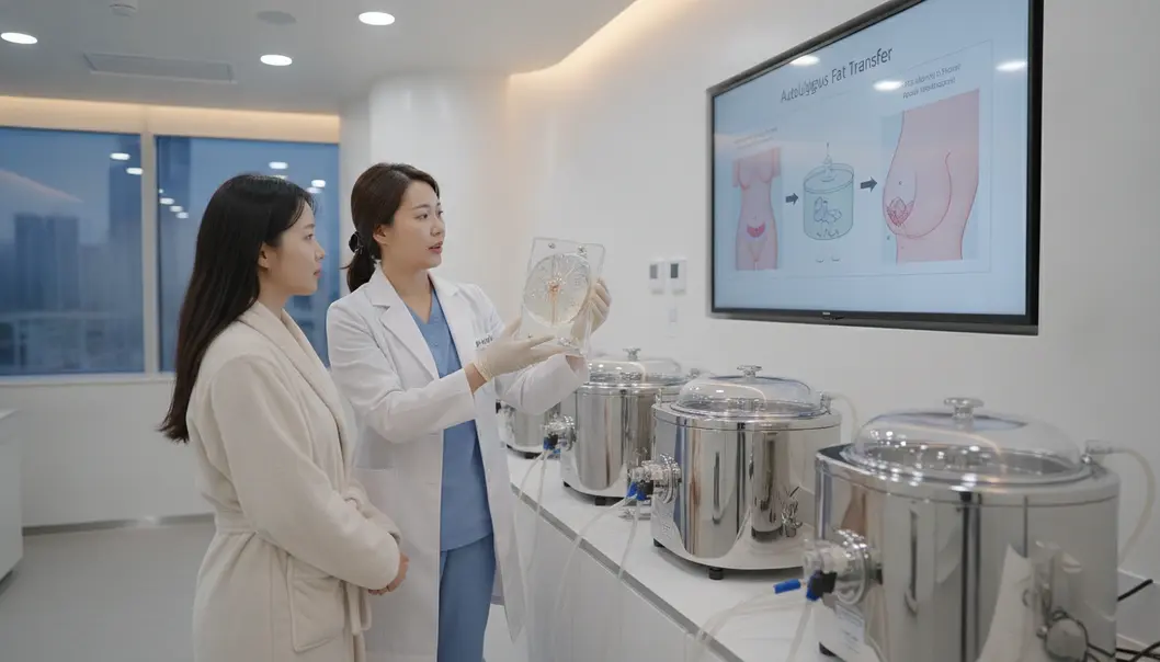 韓國自體脂肪隆乳採用封閉純化與多層次微量注射技術，全面提升脂肪定植存活率