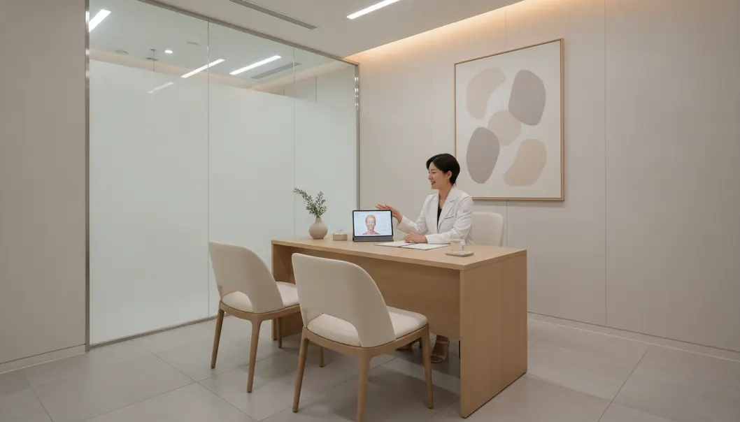 在韓國正規認證整形外科進行術後複診與安全搭機評估。