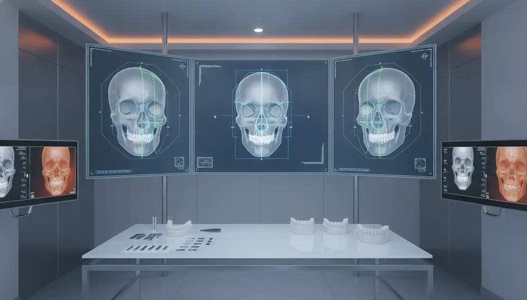 高精度 3D 數位手術模擬系統展示正顎手術截骨與三維復位過程